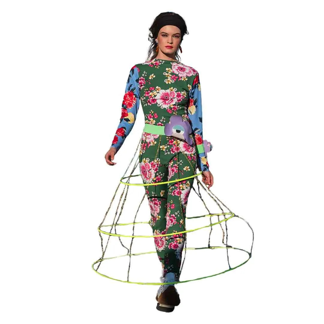 Eyeronic Flirt Flower Bodysuit and Skirt