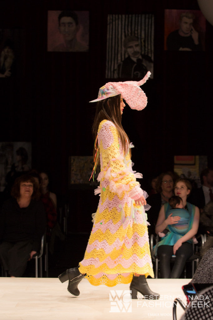Fake World psychedelic trippy crochet dress side