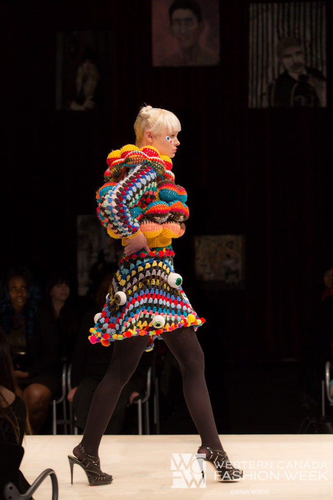 Free the Mind trippy eye crochet skirt side far