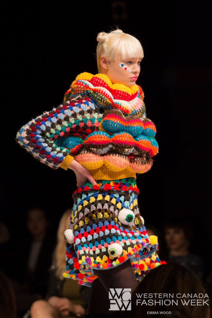 Free the Mind trippy eye crochet skirt side