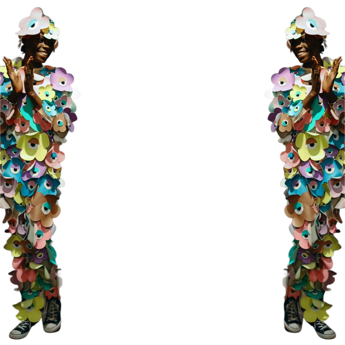 Somebudy? Anybudy Pop-Out Flower Eye Catsuit