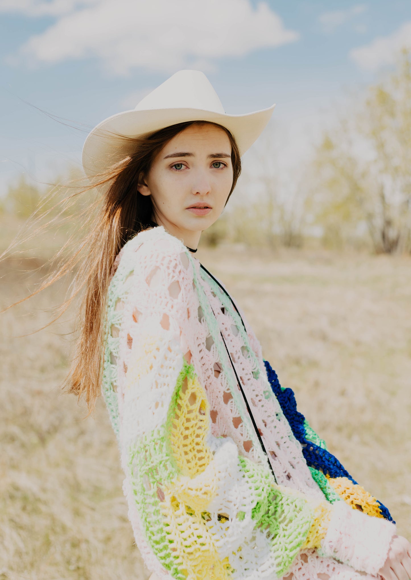 Strawberry Field of Dreams Oversized Crochet Dress