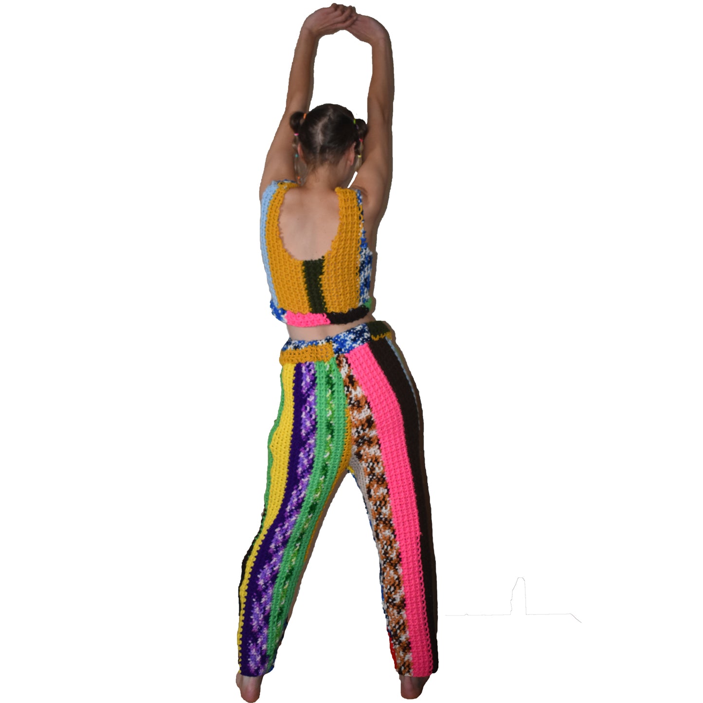Rainbow x REWORKED x Vintage Crochet Crop