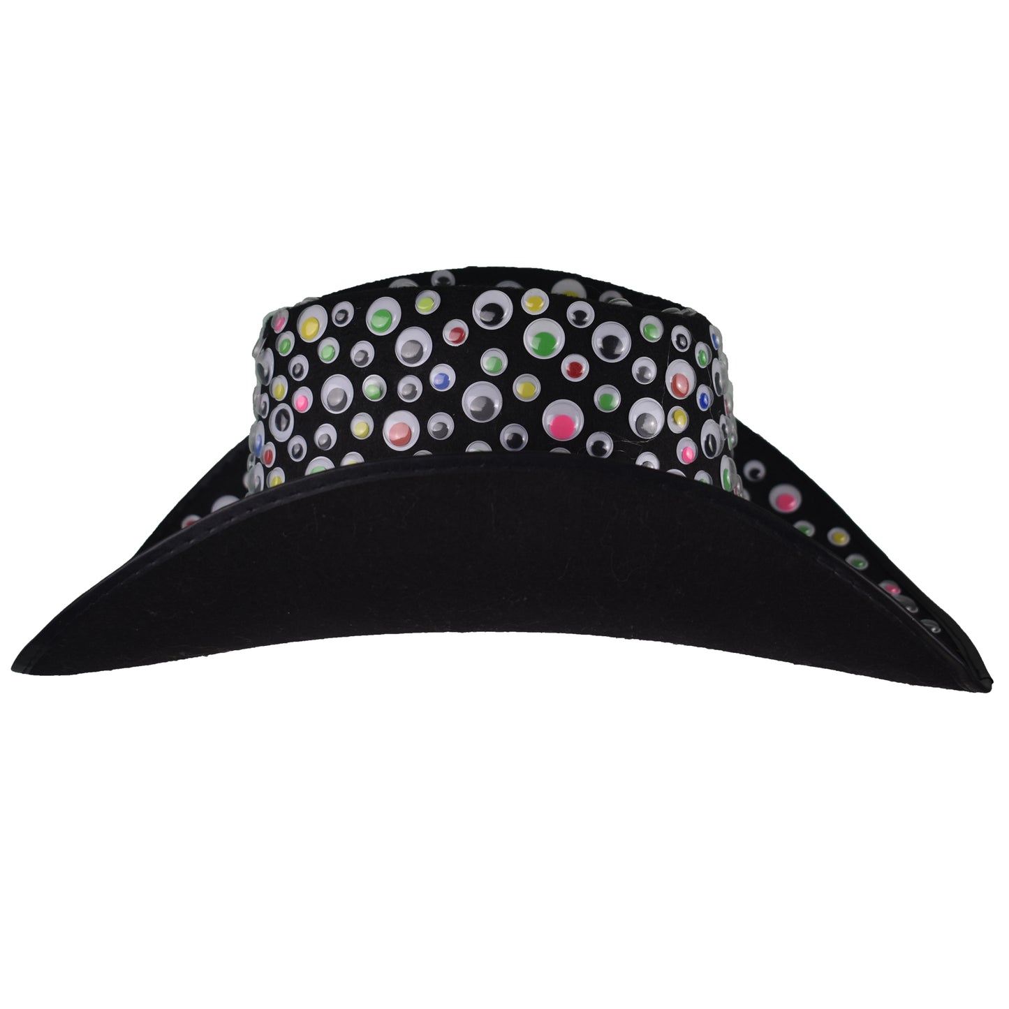 urban cowboy hat side with google eye trippy