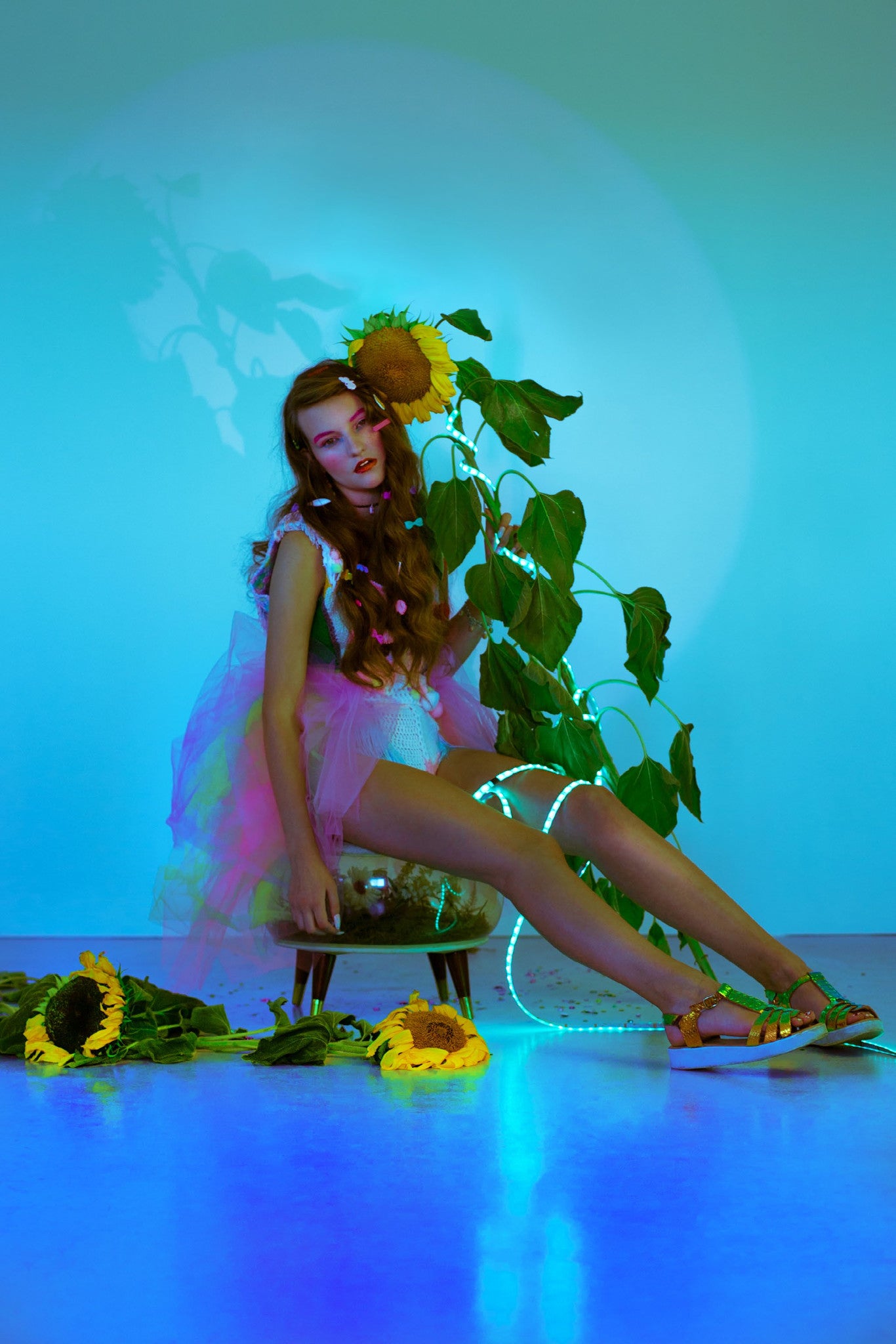 psychedelic crochet cupcake bodysuit