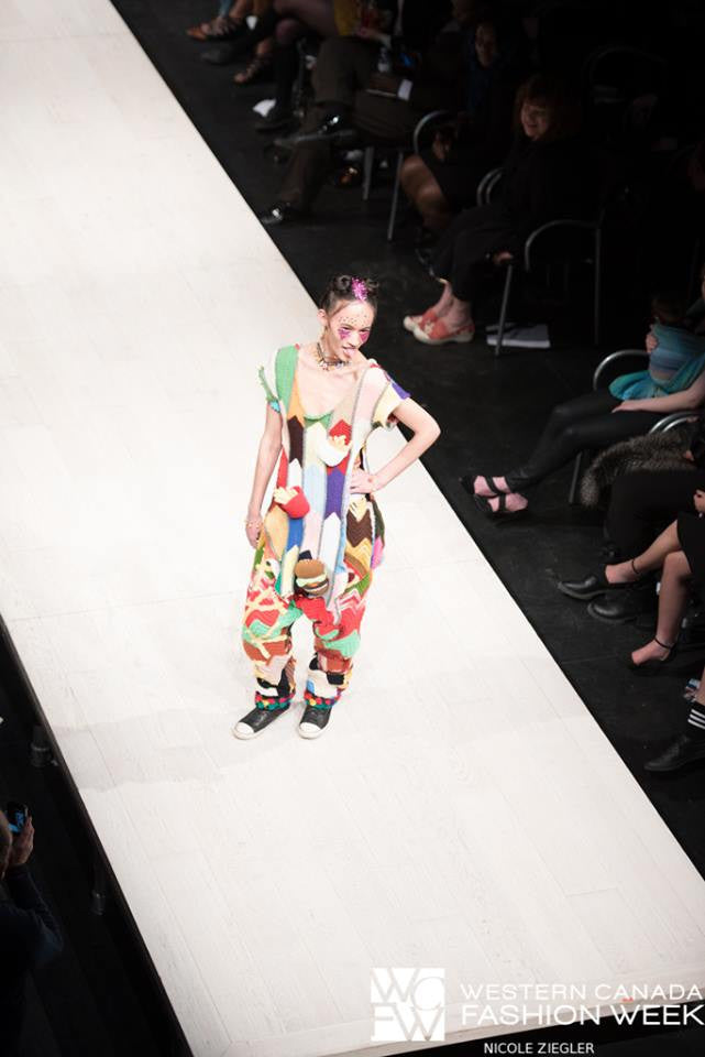 Fake Food Shirt Dress trippy crochet rainbow dress
