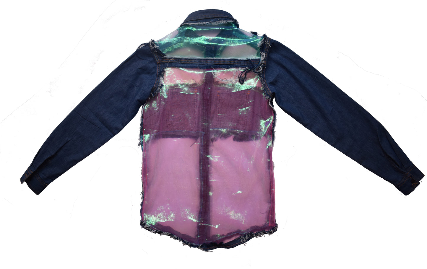 Unicorn Iridescent Long Sleeve Shirt back image