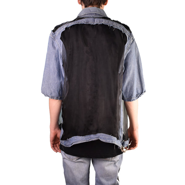 Short Sleeve Revamped Panel Shirt Trippy Hippy Back Product Image