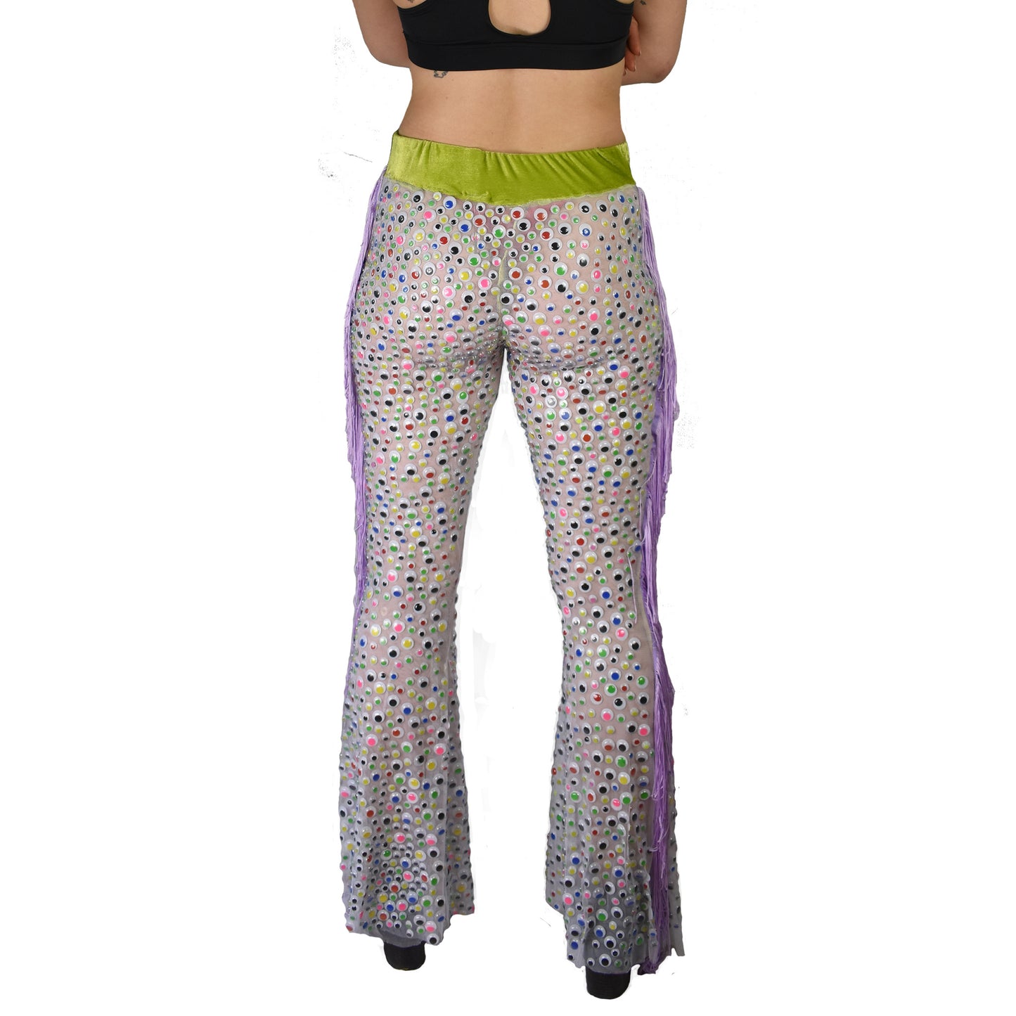 Googly Eye Bell Bottoms trippy hippy back view