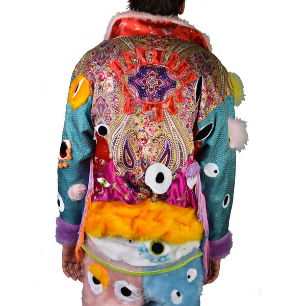 psychedelic bomber jacket mens back festival fashion 