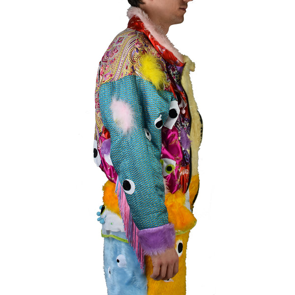 psychedelic bomber jacket mens side festival fashion 