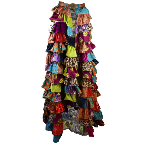 Patchwork Ruffle Skirt front product image