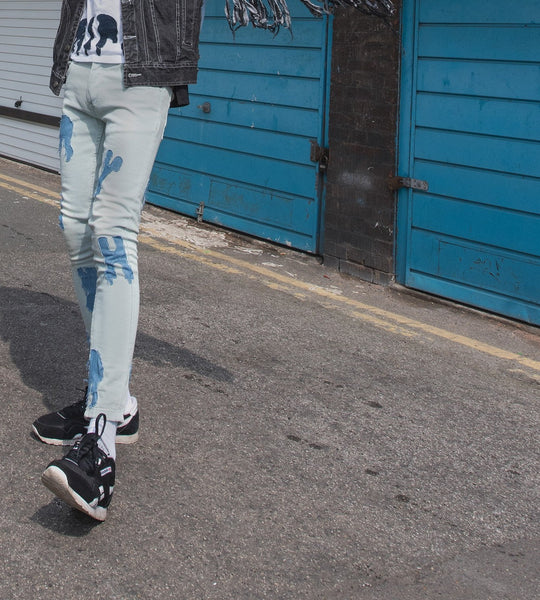 Scattered Trippy Hippy Distressed Denim Jeans