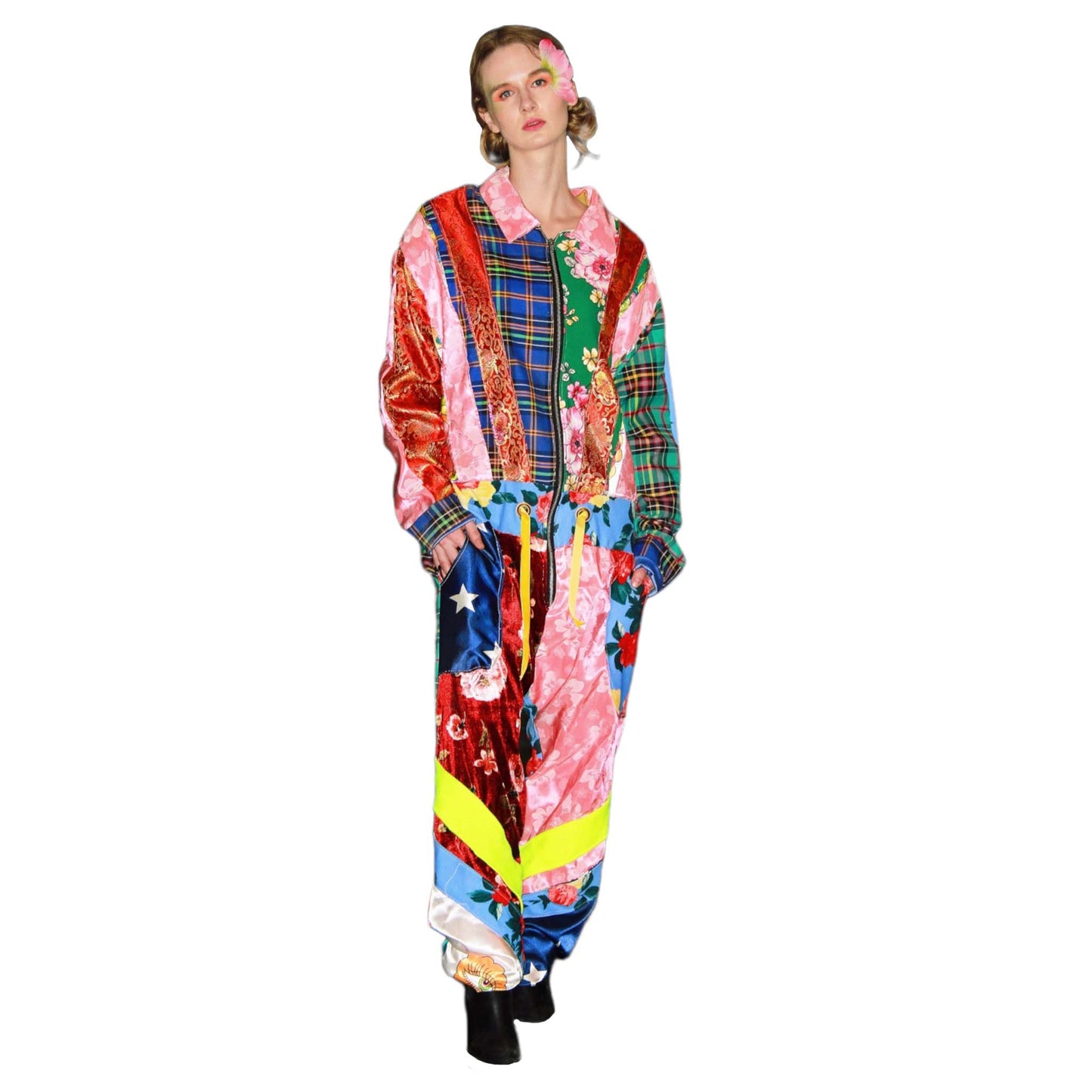 Eye As A Kite Patchwork Oversized Jumpsuit 1